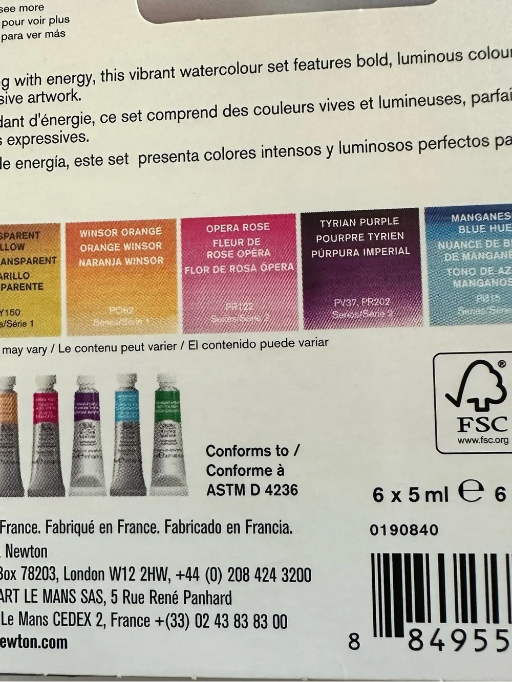 Winsor & Newton vibrant watercolour